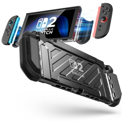 SUPCASE for Nintendo Switch 2 Case 2025 (Unicorn Beetle Pro), [Military-Grade Protection] [Magnetic Joy Con Controllers Friendly] Dockable Integrated Cover Accessories for Nintendo Switch 2, Black