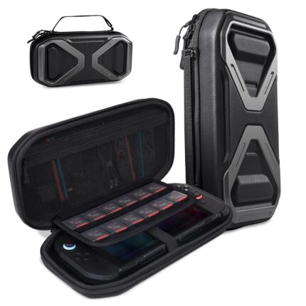 SUPCASE for Nintendo Switch 2 Carrying Case 2025, [12 Game Card Storage] [Military-Grade Protection] Spacious Portable Hard Shell Travel Bag for Nintendo Switch 2 Console & Accessories, Black